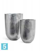 Кашпо TREEZ Effectory Metal Высокий конус-Чаша, серебряный 36-d, 55-h в #REGION_NAME_DECLINE_PP#