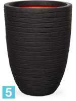 Кашпо Capi nature row nl vase vase elegant low, черное d-35 h-47 см в #REGION_NAME_DECLINE_PP#