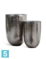 Кашпо TREEZ Effectory Metal Высокий конус-Чаша, стальное серебро 36-d, 55-h в #REGION_NAME_DECLINE_PP#