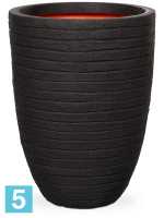 Кашпо Capi nature row nl vase vase elegant low, черное d-44 h-56 см в #REGION_NAME_DECLINE_PP#