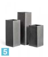 Кашпо TREEZ Effectory Beton Высокий куб, тёмно-серый бетон 31-l, 31-w, 75-h в #REGION_NAME_DECLINE_PP#