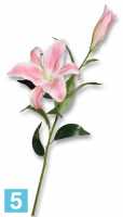 Искусственный цветок для декора Лилия тигровая Sensitive Botanic 90h бело-розовая ( d20см)