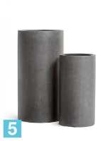 Кашпо TREEZ Effectory Beton Высокий цилиндр, тёмно-серый бетон 41-d, 80-h в #REGION_NAME_DECLINE_PP#