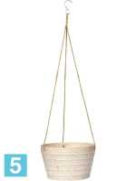 Кашпо подвесное Fibrics bamboo basket rib, песочное (per 12 pcs.) d-24 h-14 см в #REGION_NAME_DECLINE_PP#