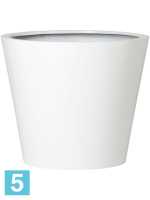 Кашпо Fiberstone bucket l, глянцевое белое d-68 h-60 см в #REGION_NAME_DECLINE_PP#