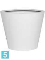 Кашпо Fiberstone bucket m, матовое белое d-58 h-50 см в #REGION_NAME_DECLINE_PP#