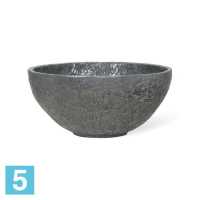 Напольное кашпо Fleur ami Crackle Bowl Aluminium 40-d, 18-h, серебряное