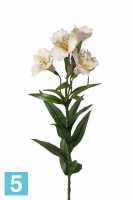 Искусственный цветок для декора цветок Альстромерия "Белла" 75h белая (5 цветков 3 бутона 18 листьев) в #REGION_NAME_DECLINE_PP#