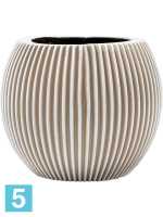 Кашпо Capi nature vase ball groove iii, слоновая кость d-17 h-14 см в #REGION_NAME_DECLINE_PP#