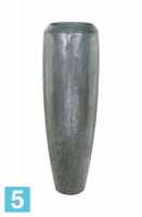 Высокое кашпо Fleur ami Loft Aluminium 31-d, 100-h, серебряное