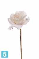 Искусственный цветок для декора Роза "Ретро романс" 55h кремовый (распустившаяся) в #REGION_NAME_DECLINE_PP#