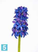 Искусственный цветок для декора Гиацинт 30h темно-голубой