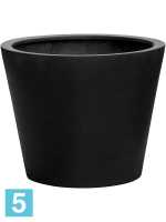 Кашпо Fiberstone bucket xs, черное d-40 h-35 см в #REGION_NAME_DECLINE_PP#