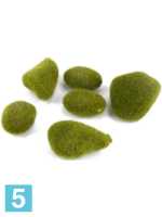 Моховой камень зелёный искусственный l-12 w-16 h-5 см в #REGION_NAME_DECLINE_PP#