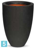 Кашпо Capi urban smooth nl vase elegance low ii, черное d-36 h-47 см в #REGION_NAME_DECLINE_PP#