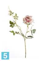 Искусственный цветок для декора Роза Диана, 75 см, светлорозовая