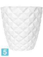 Кашпо Capi lux heraldry vase taper, круглое ii, белое d-51 h-52 см в #REGION_NAME_DECLINE_PP#