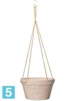 Кашпо подвесное Fibrics bamboo basket, песочное (per 6 pcs.) d-25 h-14 см в #REGION_NAME_DECLINE_PP#