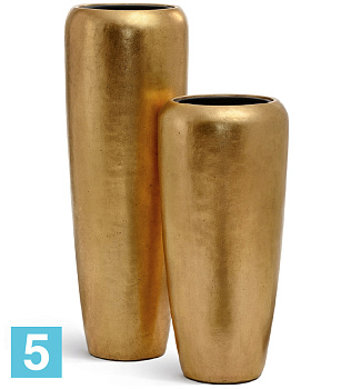 Кашпо TREEZ Effectory Metal Дизайн-конус, сусальное золото 34-d, 75-h в #REGION_NAME_DECLINE_PP#