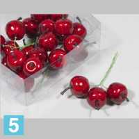 Яблоки искусственные, d-3 см., красные, глянцевые, 24 шт, на проволоке в #REGION_NAME_DECLINE_PP#