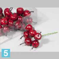 Яблоки искусственные, d-3 см., красные, матовые, 24 шт, на проволоке в #REGION_NAME_DECLINE_PP#