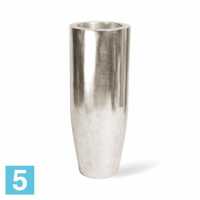 Высокое кашпо Fleur ami Pandora Silver leaf 35-d, 90-h, серебряное в #REGION_NAME_DECLINE_PP#