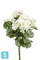 Искусственный цветок для декора Герань бархатная куст 35h кремовая в #REGION_NAME_DECLINE_PP#