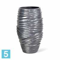 Высокое кашпо Fleur ami Toga Aluminium 42-d, 70-h, серебряное в #REGION_NAME_DECLINE_PP#