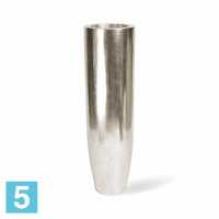 Высокое кашпо Fleur ami Pandora Silver leaf 35-d, 125-h, серебряное в #REGION_NAME_DECLINE_PP#